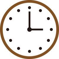 午前3時を表示している時計